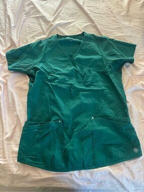 Women's Teal V-Neck Scrub Top